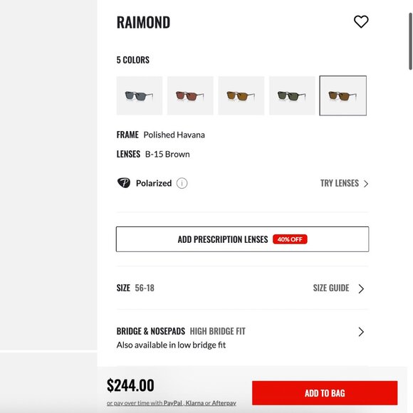 Ray-Ban Raimond Polarized Sunglasses NEW IN BOX main image 5